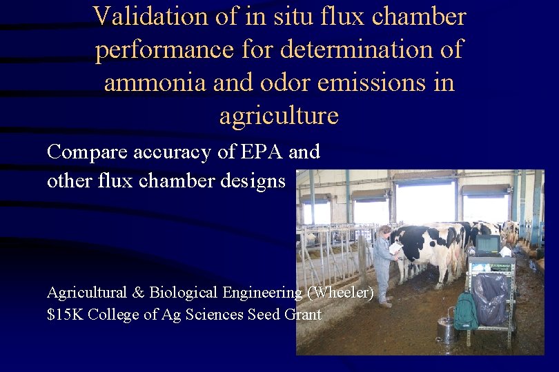 Validation of in situ flux chamber performance for determination of ammonia and odor emissions