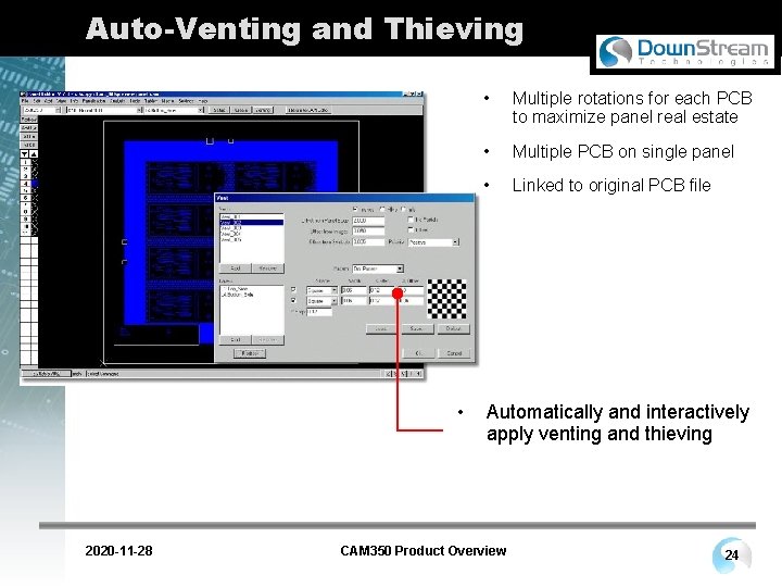 Auto-Venting and Thieving • 2020 -11 -28 • Multiple rotations for each PCB to