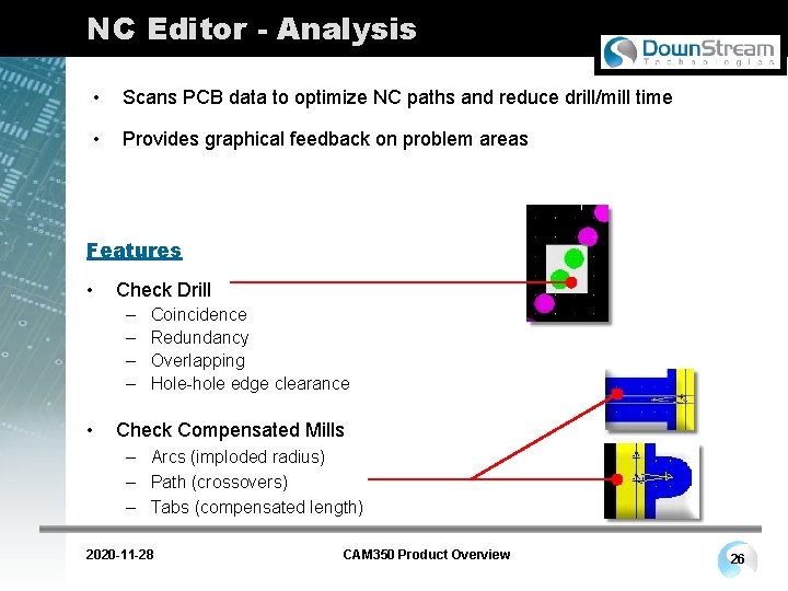 NC Editor - Analysis • Scans PCB data to optimize NC paths and reduce