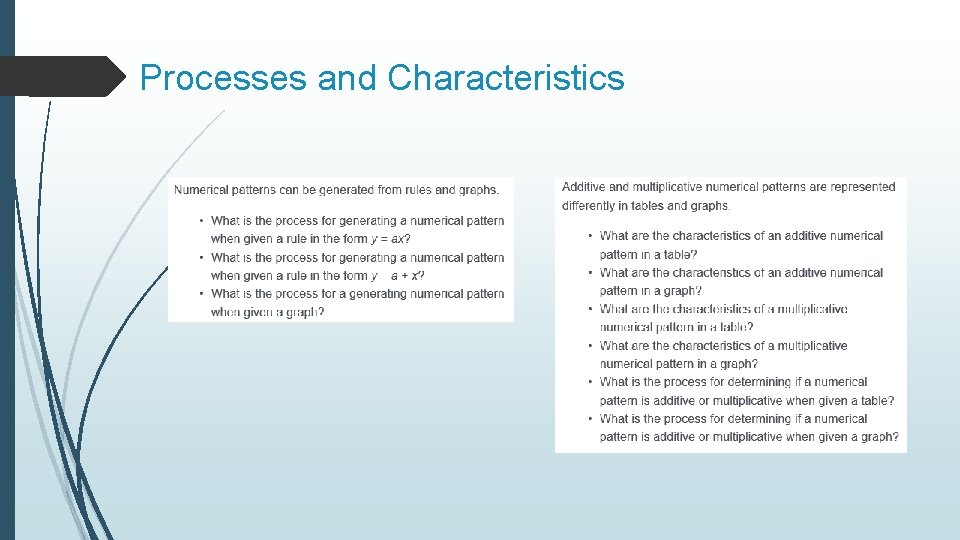 Processes and Characteristics 