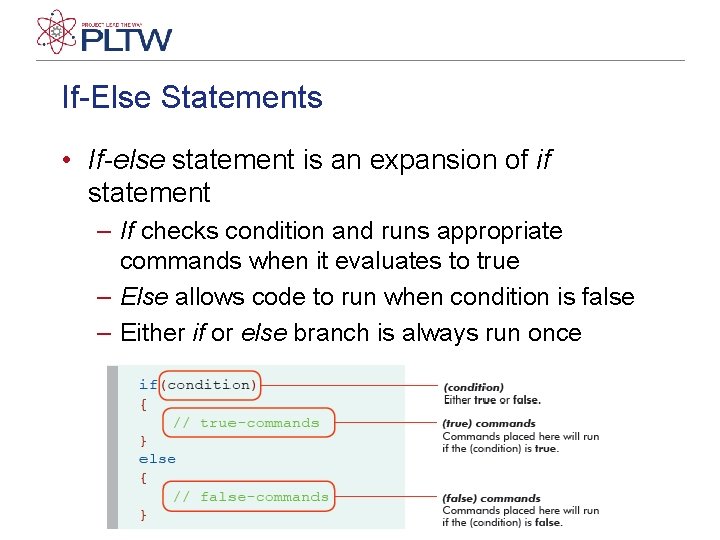 If-Else Statements • If-else statement is an expansion of if statement – If checks