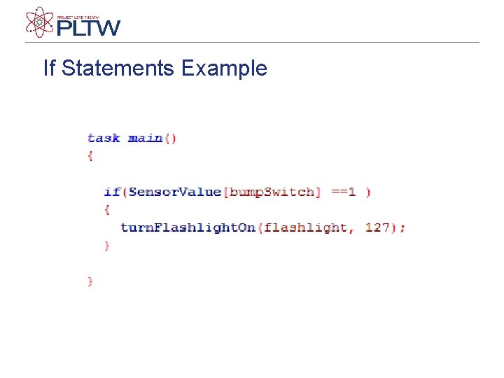 If Statements Example 