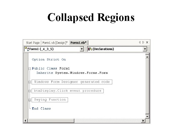 Collapsed Regions 