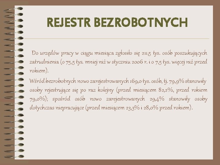 REJESTR BEZROBOTNYCH Do urzędów pracy w ciągu miesiąca zgłosiło się 211, 5 tys. osób