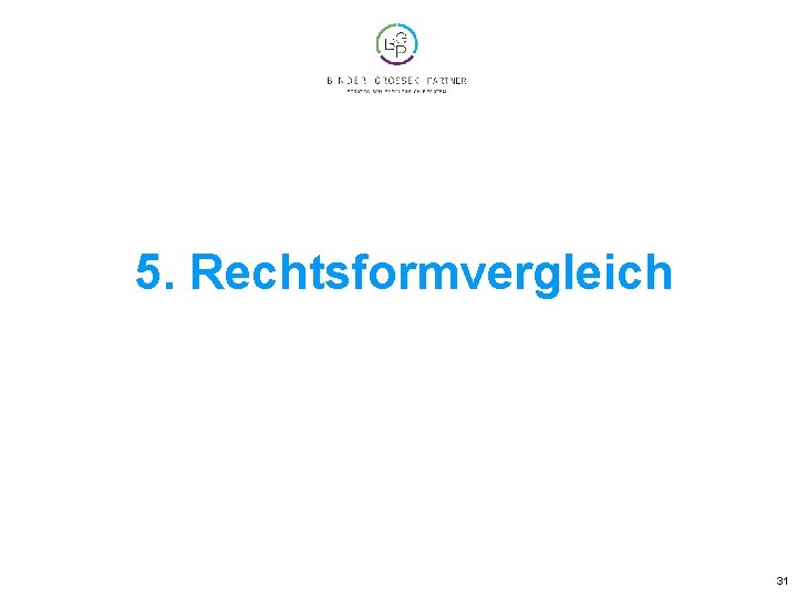 5. Rechtsformvergleich 31 
