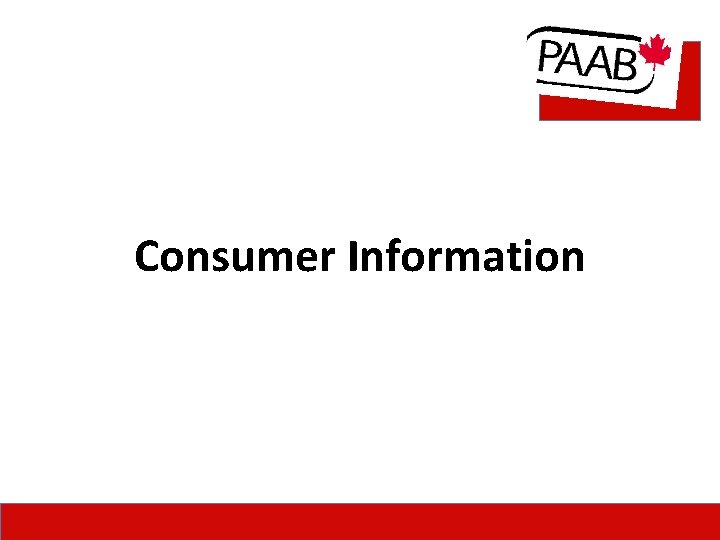 Consumer Information 