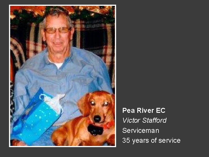 Pea River EC Victor Stafford Serviceman 35 years of service 