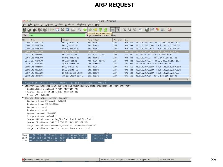 ARP REQUEST 35 