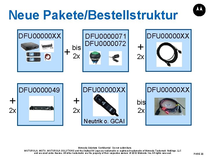 Neue Pakete/Bestellstruktur DFU 00000 XX + bis 2 x 2 x DFU 00000 XX