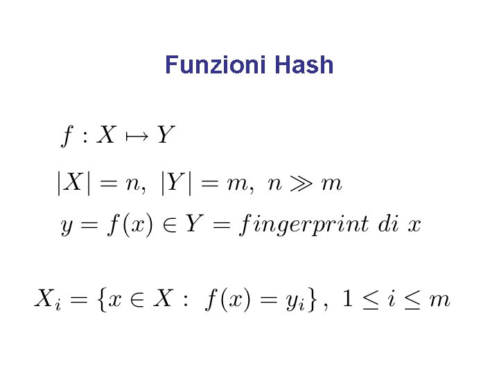 Funzioni Hash 