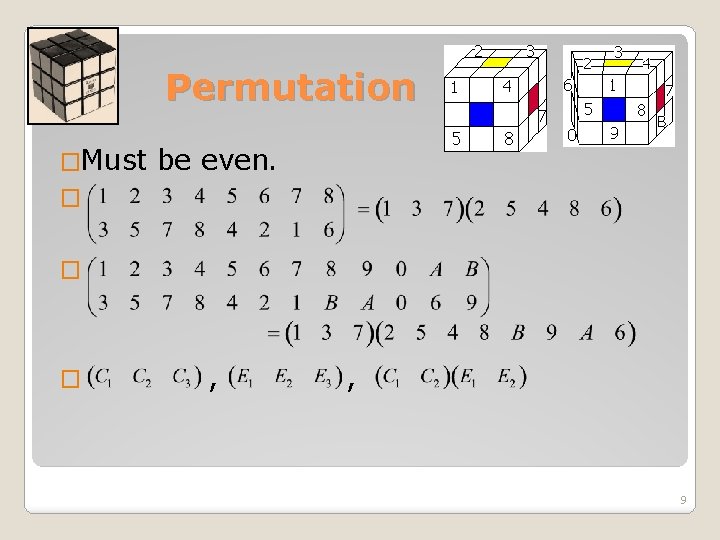 Permutation �Must be even. � � � , , 9 