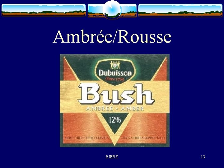Ambrée/Rousse BIERE 13 