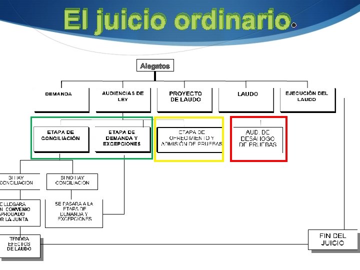 El juicio ordinario. . Alegatos 