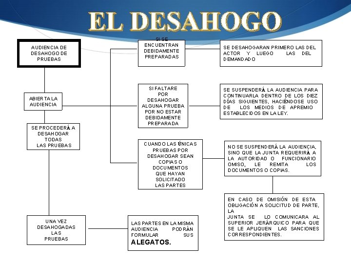 EL DESAHOGO AUDIENCIA DE DESAHOGO DE PRUEBAS ABIERTA LA AUDIENCIA SE PROCEDERÁ A DESAHOGAR