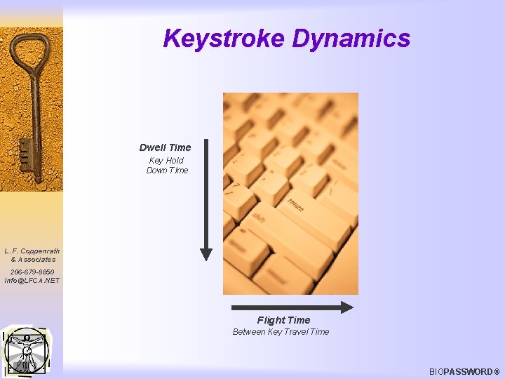 Keystroke Dynamics Dwell Time Key Hold Down Time L. F. Coppenrath & Associates 206