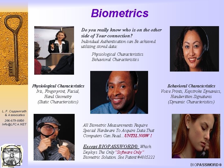 Biometrics Do you really know who is on the other side of Your connection?