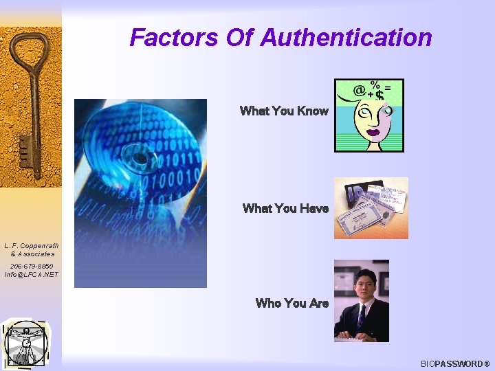 Factors Of Authentication What You Know What You Have L. F. Coppenrath & Associates