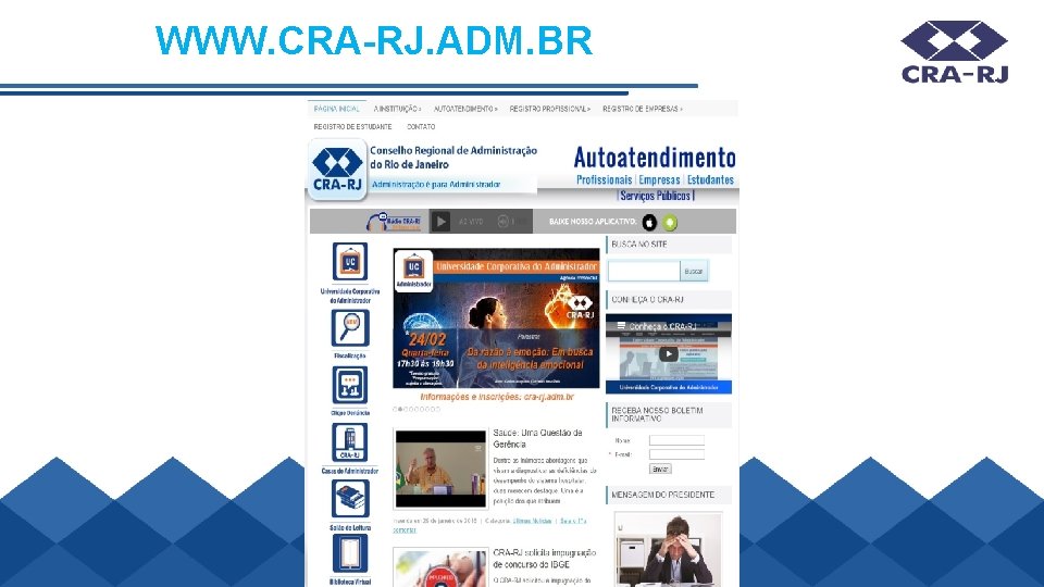 WWW. CRA-RJ. ADM. BR 