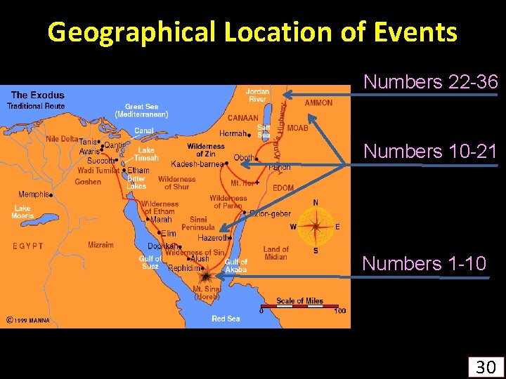 Geographical Location of Events Numbers 22 -36 Numbers 10 -21 Numbers 1 -10 30