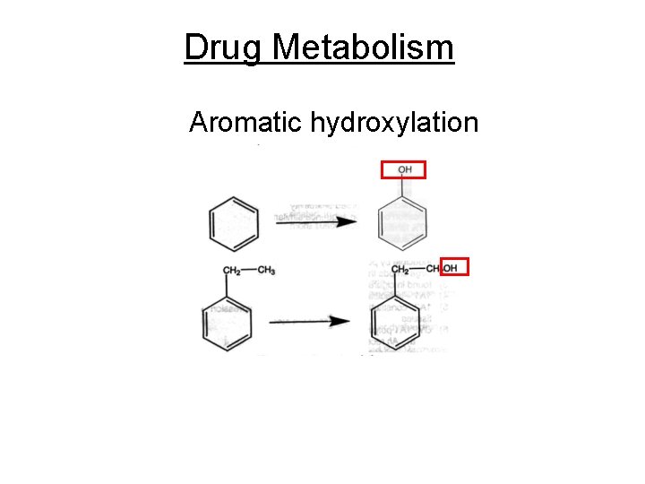 Drug Metabolism Aromatic hydroxylation 