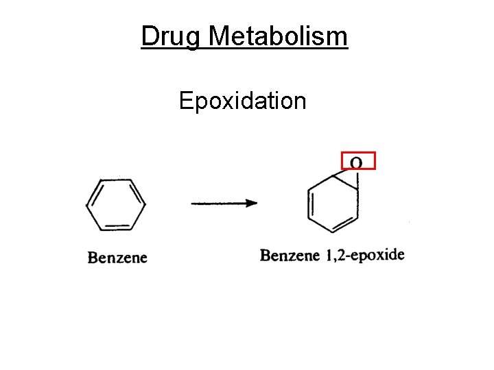 Drug Metabolism Epoxidation 