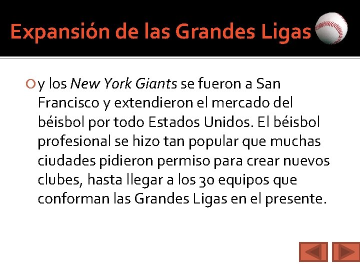 Expansión de las Grandes Ligas y los New York Giants se fueron a San