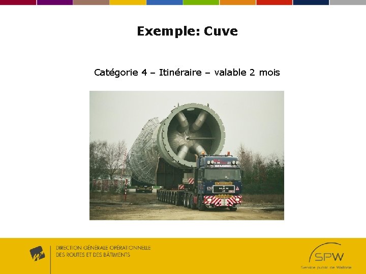 Exemple: Cuve Catégorie 4 – Itinéraire – valable 2 mois 