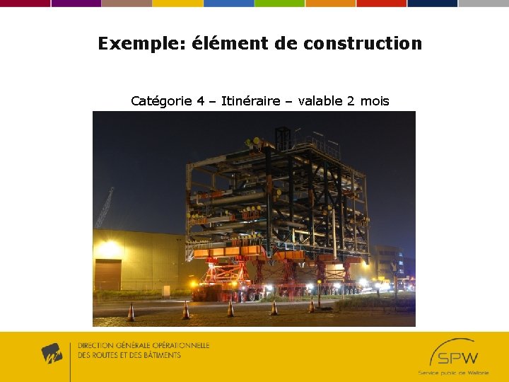Exemple: élément de construction Catégorie 4 – Itinéraire – valable 2 mois 
