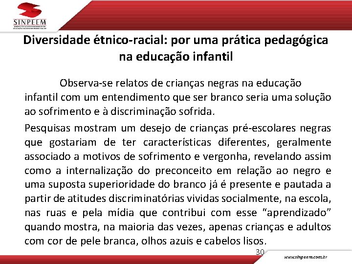 Diversidade e tnico-racial: por uma pra tica pedago gica na educac a o infantil