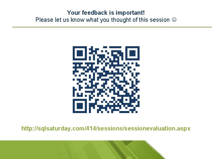 Your feedback is important! Please let us know what you thought of this session