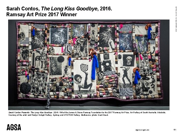 Sarah Contos, The Long Kiss Goodbye, 2016. Ramsay Art Prize 2017 Winner Sarah Contos