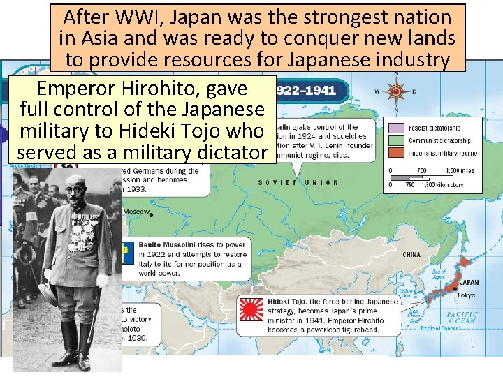 After WWI, Japan was the strongest nation in Asia and was ready to conquer