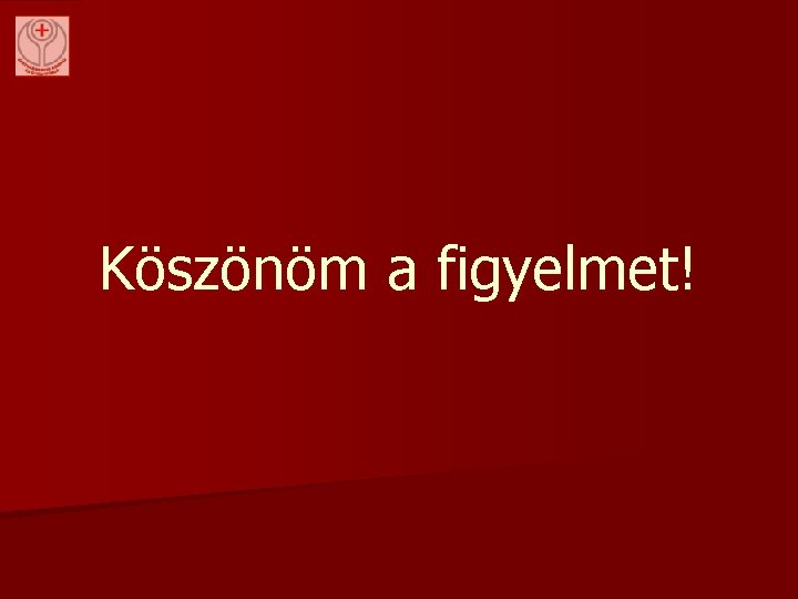 Köszönöm a figyelmet! 