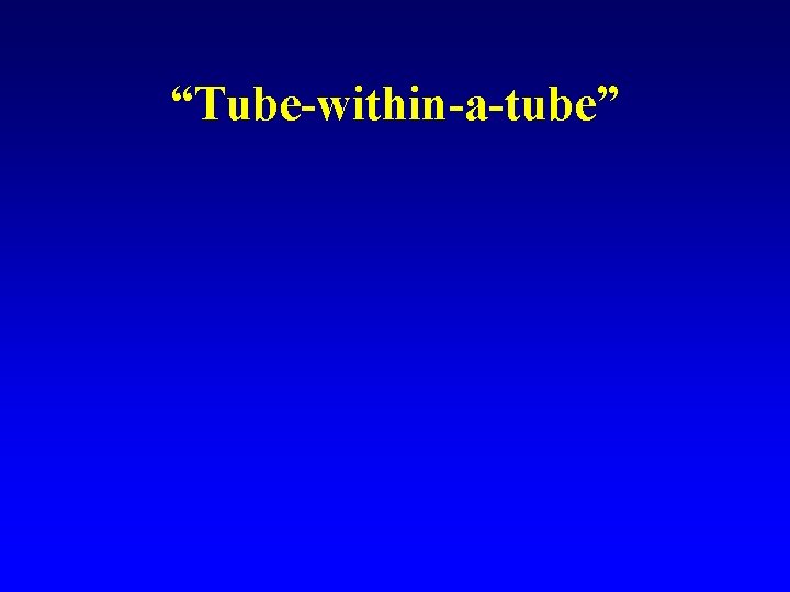 “Tube-within-a-tube” 