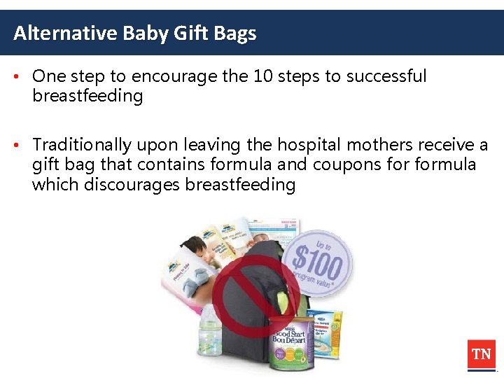 Alternative Baby Gift Bags • One step to encourage the 10 steps to successful