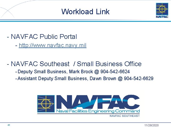 Workload Link - NAVFAC Public Portal - http: //www. navfac. navy. mil - NAVFAC