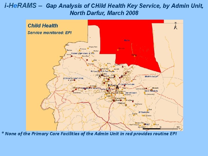 i-He. RAMS – Gap Analysis of CHild Health Key Service, by Admin Unit, North