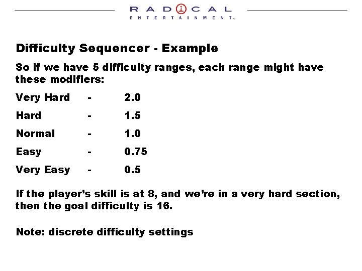 Difficulty Sequencer - Example So if we have 5 difficulty ranges, each range might