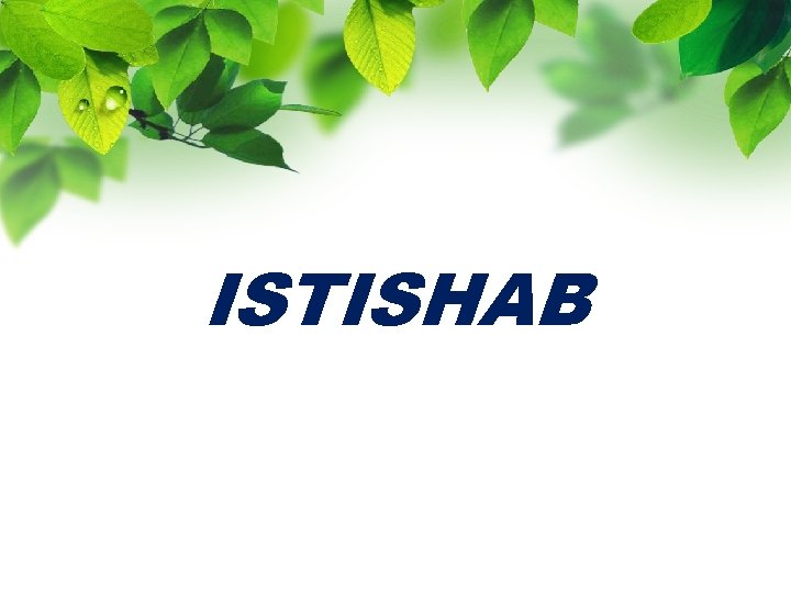 ISTISHAB 