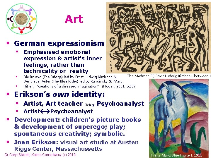 Art § German expressionism § Emphasised emotional expression & artist's inner feelings, rather than