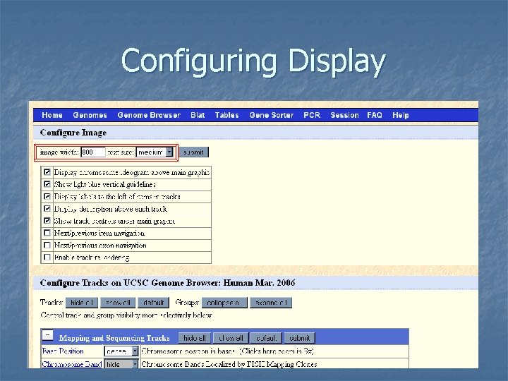 Configuring Display 