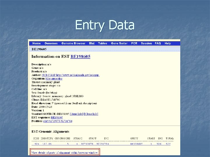 Entry Data 