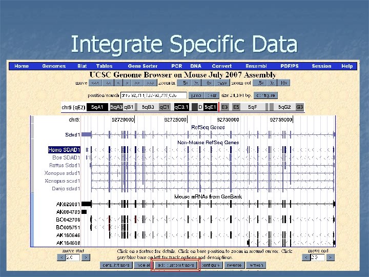 Integrate Specific Data 