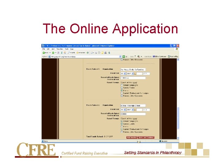 The Online Application 