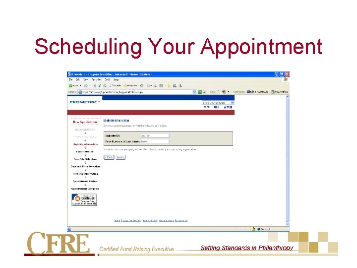 Scheduling Your Appointment 