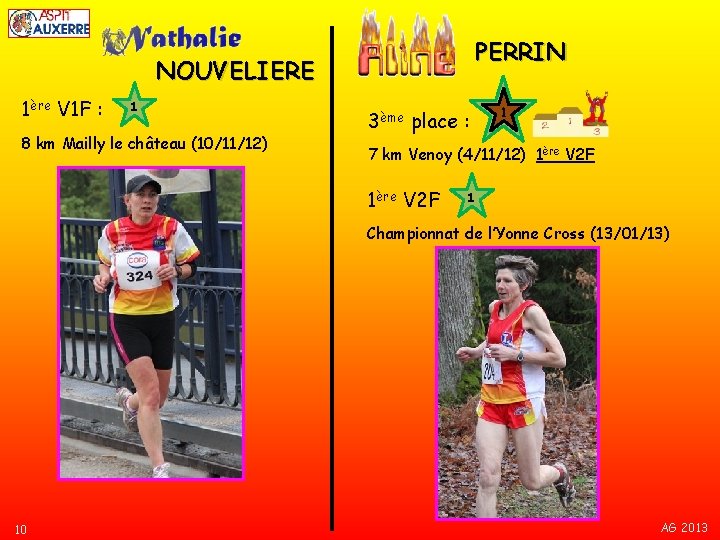 PERRIN NOUVELIERE 1ère V 1 F : 1 8 km Mailly le château (10/11/12)
