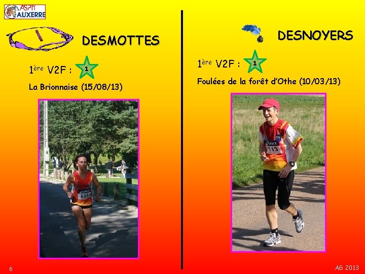 DESNOYERS DESMOTTES 1ère V 2 F : 1 La Brionnaise (15/08/13) 6 1ère V