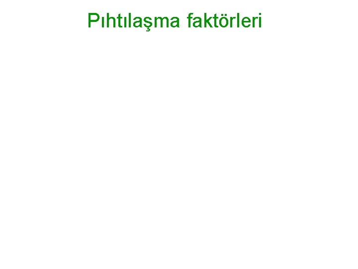 Pıhtılaşma faktörleri 