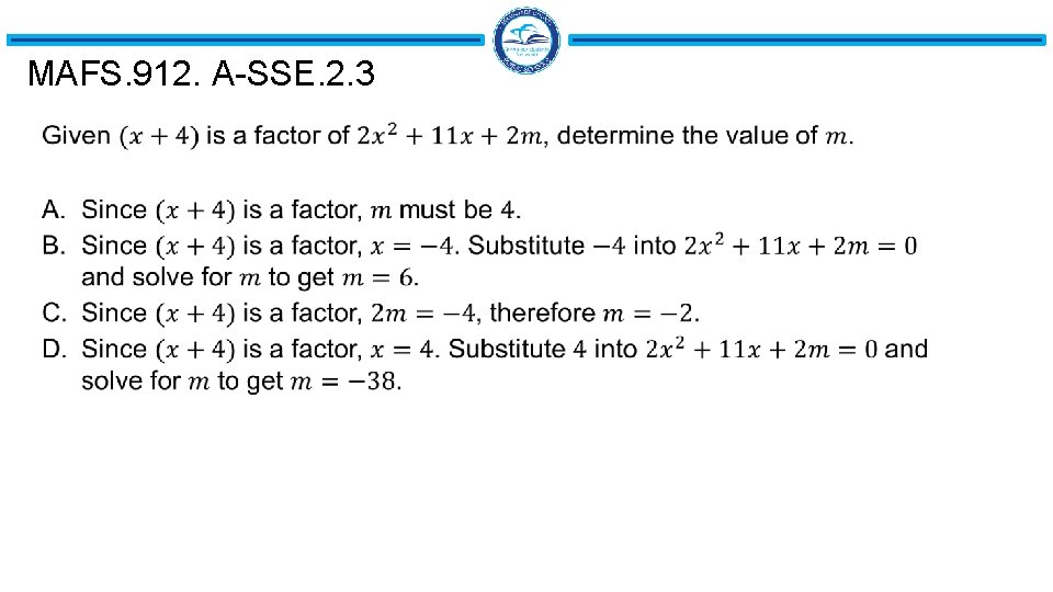 MAFS. 912. A-SSE. 2. 3 MAFS. 912. A-SSE. 2. 3