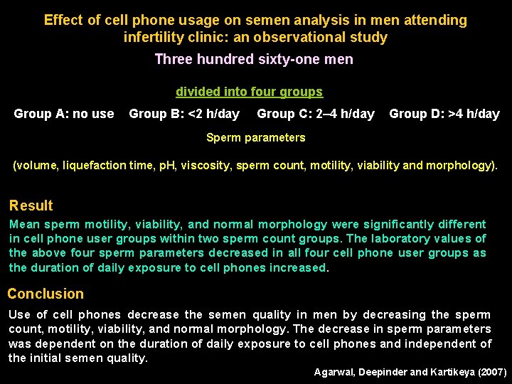 Effect of cell phone usage on semen analysis in men attending infertility clinic: an